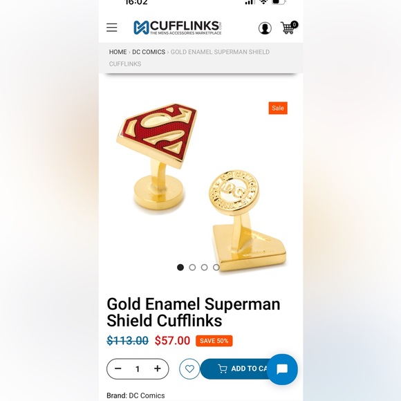 superman and green lantern cufflinks - Picture 1 of 4